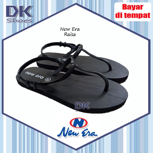 New Era Raisa Hitam 37-40 / Sandal Sehari-hari Wanita Dewasa