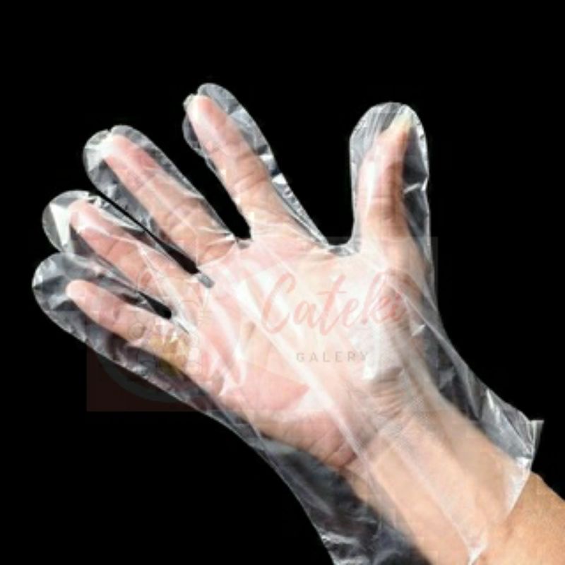 [CTK] PROMO SARUNG TANGAN PLASTIK BENING TRANSPARAN ISI 100 PCS SEKALI PAKAI DISPOSABLE PLASTIC GLOVES FOOD GRADE HAND MURAH