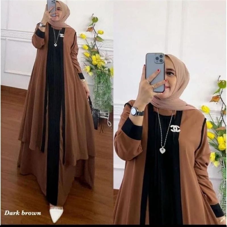 Kanaya Dress Gamis Dewasa Bahan Ceruty Babydoll Baju Kondangan Wanita Ootd Kekinian Fashion Wanita Kekinian Gaun Pesta Muslimah