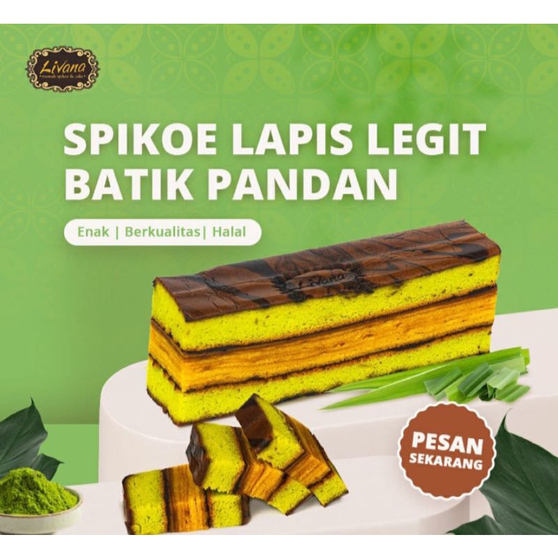 

Spikoe/Spiku/Lapis Legit/Batik/Pandan/Lapis Surabaya Dengan Resep Kuno/Moist & Termurah