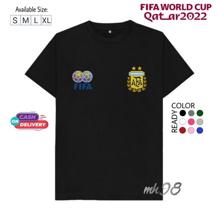 Kaos baju T-shirt piala dunia Qatar 2022 Argentina/Kaos anak piala dunia qatar 2022 Argentina/Baju a