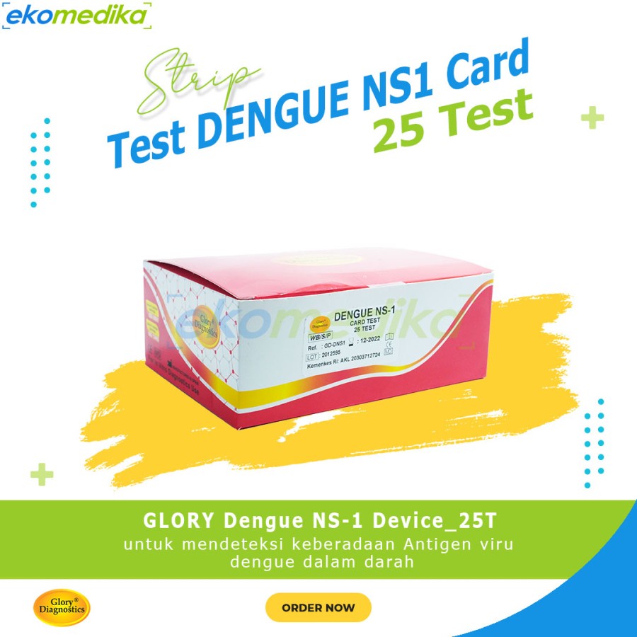 Dengue NS-1 GLORY / Tes Demam Berdarah Dengue NS1 / Glory Dengue NS-1 NS 1 isi 25 test Card