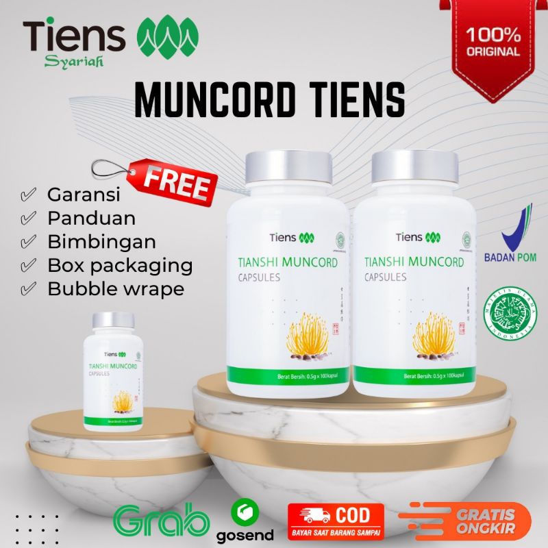 Tianshi Muncord Tiens Capsules 100% Original 1 Botol Isi 100 & 30 Kapsul Tiansi Munchord Cordyceps C