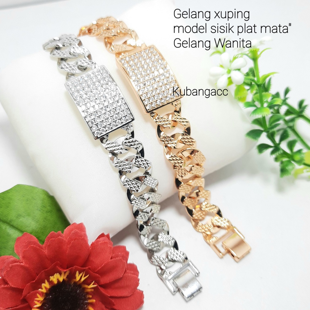 Gelang Xuping Dewasa Gelang Rantai Xuping Plat Gelang Rantai Sisik Besar Gelang Wanita