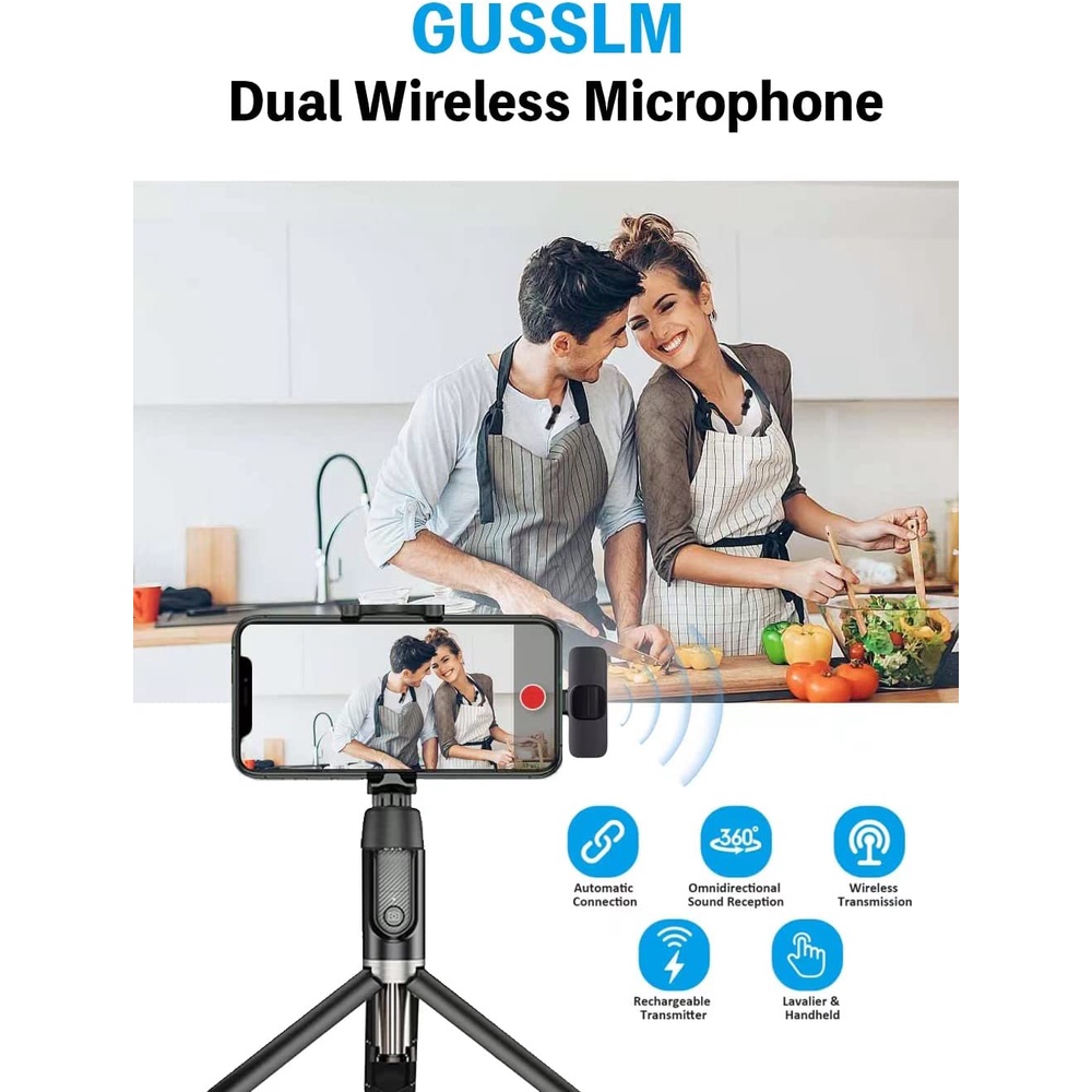 xqxm original Mic clip on wireless 2.4GHZ Lavalier Plug and Play Live Streaming Podcast Vlogging gamer youtuber content production