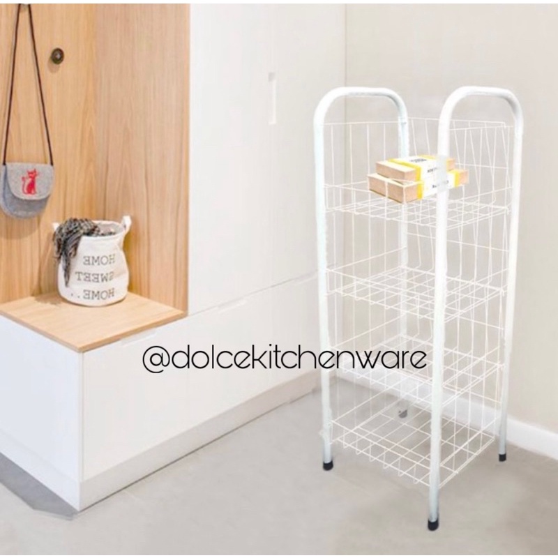 Rak Chiki Mini Snack Ekonomis Kawat Susun 4 Susun 5 Tanpa Roda