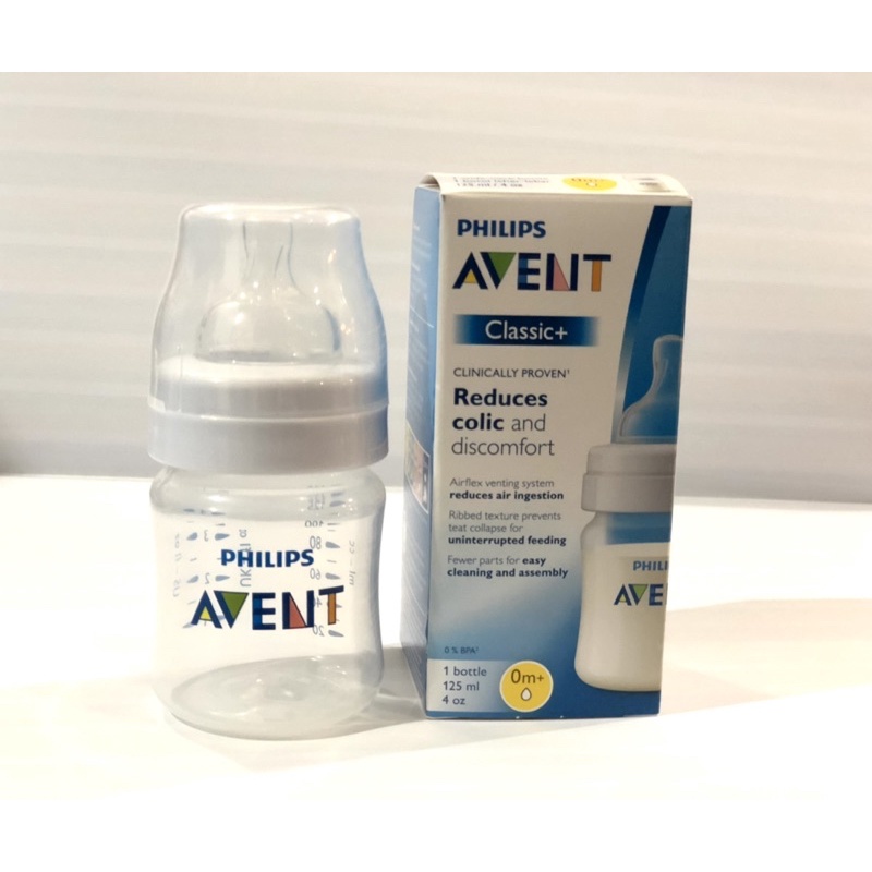 Philips Avent Classic Plus Bottle 125ml 0M+/ Botol Susu Avent Klasik 125 ml.