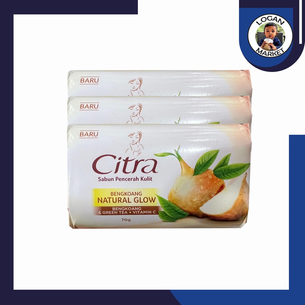 Paket 3Pcs Citra Sabun Batang Lulur Natural White Bengkoang 70gram