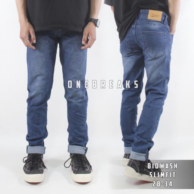 CELANA JEANS PRIA SLIMFIT WASHING  - CELANA PANJANG PRIA - CELANA COWOK - JEANS SKINY PRIA