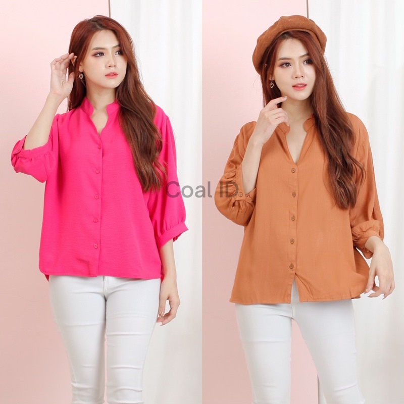 TIFFANY Casual Oversize Blouse Shirt Kemeja