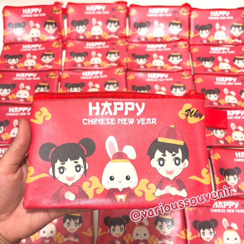 Custom Dompet Panjang Imlek Shio Kelinci Rabbit Bunny Tahun Baru Imlek Cina Chinese Tahun 2023 Angpao Minim 10pcs Gambar Sama Nama Beda