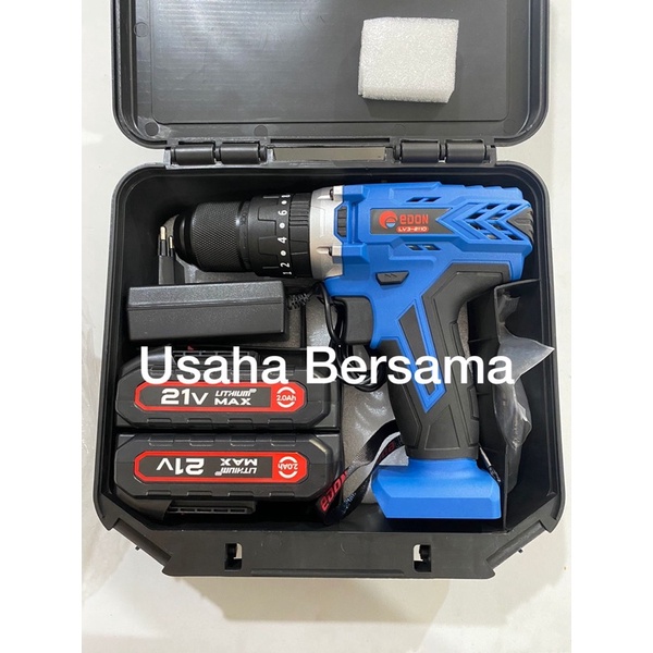 Mesin Bor Cordless Edon 21V LV3-2110 - Mesin Bor Baterai Edon LV3 2110