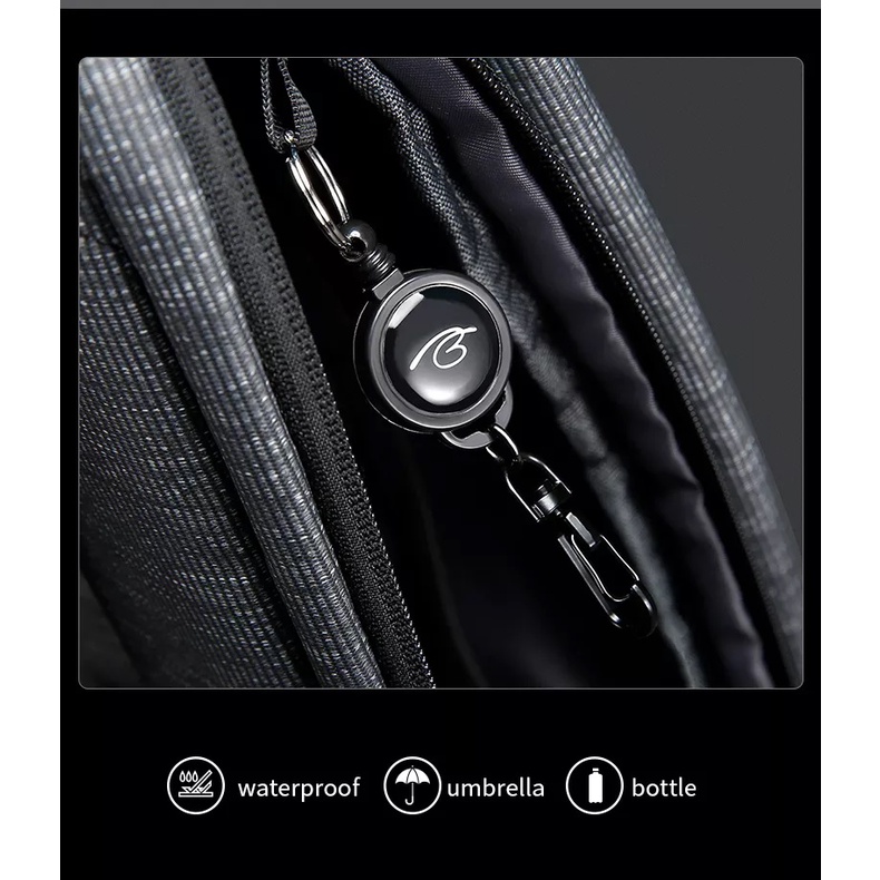 Bange BG7550 Tas Selempang Pria Waist Bag Pria Sling Bag Pria