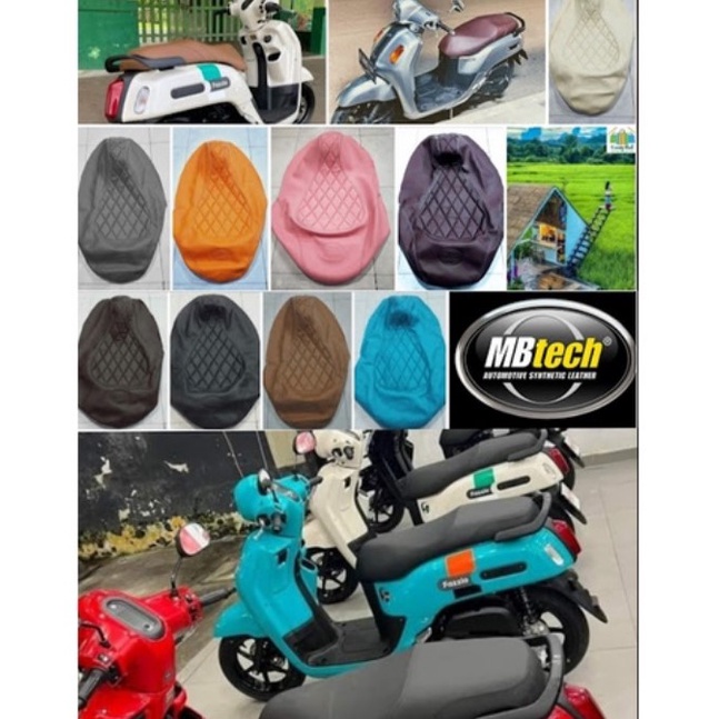 Sarung Jok FAZZIO MBtech model WAJIT/ Kulit Jok Motor Yamaha Fazzio Pres Wajit MBtech
