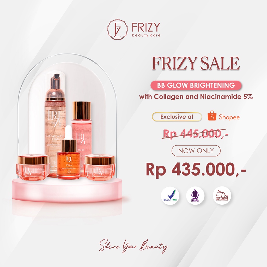 Paket Frizy BB Glow Brightening  Series Skincare Pencerah glowing BPOM HALAL