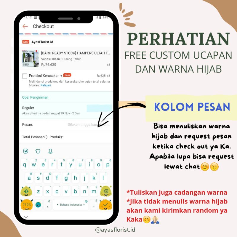 [BARU READY STOCK] HAMPERS ULTAH FREE POLAROID/ KADO ULTAH/ WISUDA/ HADIAH LENGKAP DAN CANTIK