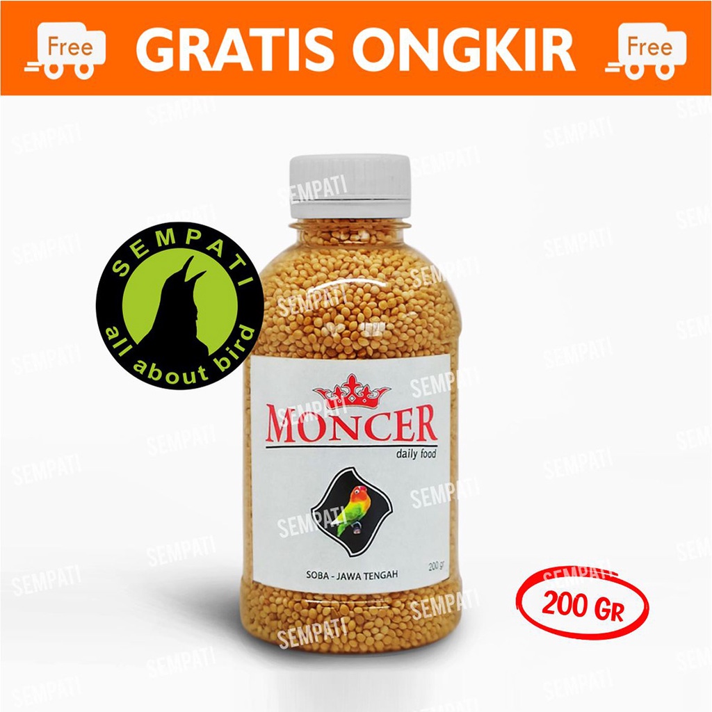 Pakan Harian Moncer 200 Gr Millet Milet Pakan Makanan Burung Lovebird Biji Milet Daily Food Lovebird Love Bird Lb Gacor Sehat Ngekek Panjang Durasi