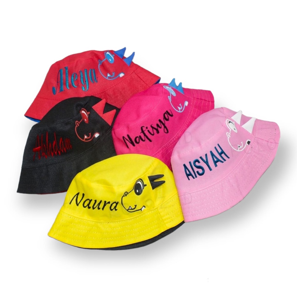 Topi Bucket Anak 2-8 Tahun Free Bordir Nama