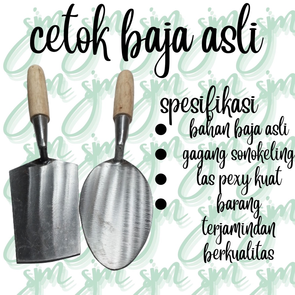 SENDOK CETOK BAJA ASLI KUAT DAN KOKOH/ SETOK TUKANG BAJA ASLI