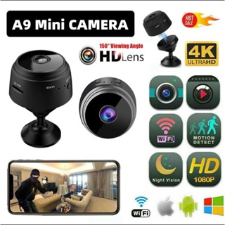 Kamera Mini CCTV A9 - Smart Camera Wifi HD 1080P Micro v380 Kamera Keamanan Kamera Pengintai Tersembunyi Kecil Smart Network