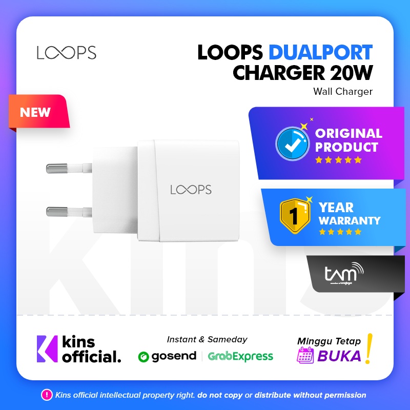 Loops DualPort Charger 20W