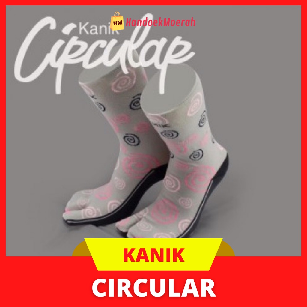 Kaos Kaki Wanita Murah / KANIK Sock Infinity Motif CIRCULAR/ Kaos Kaki Jempol Muslimah Panjang