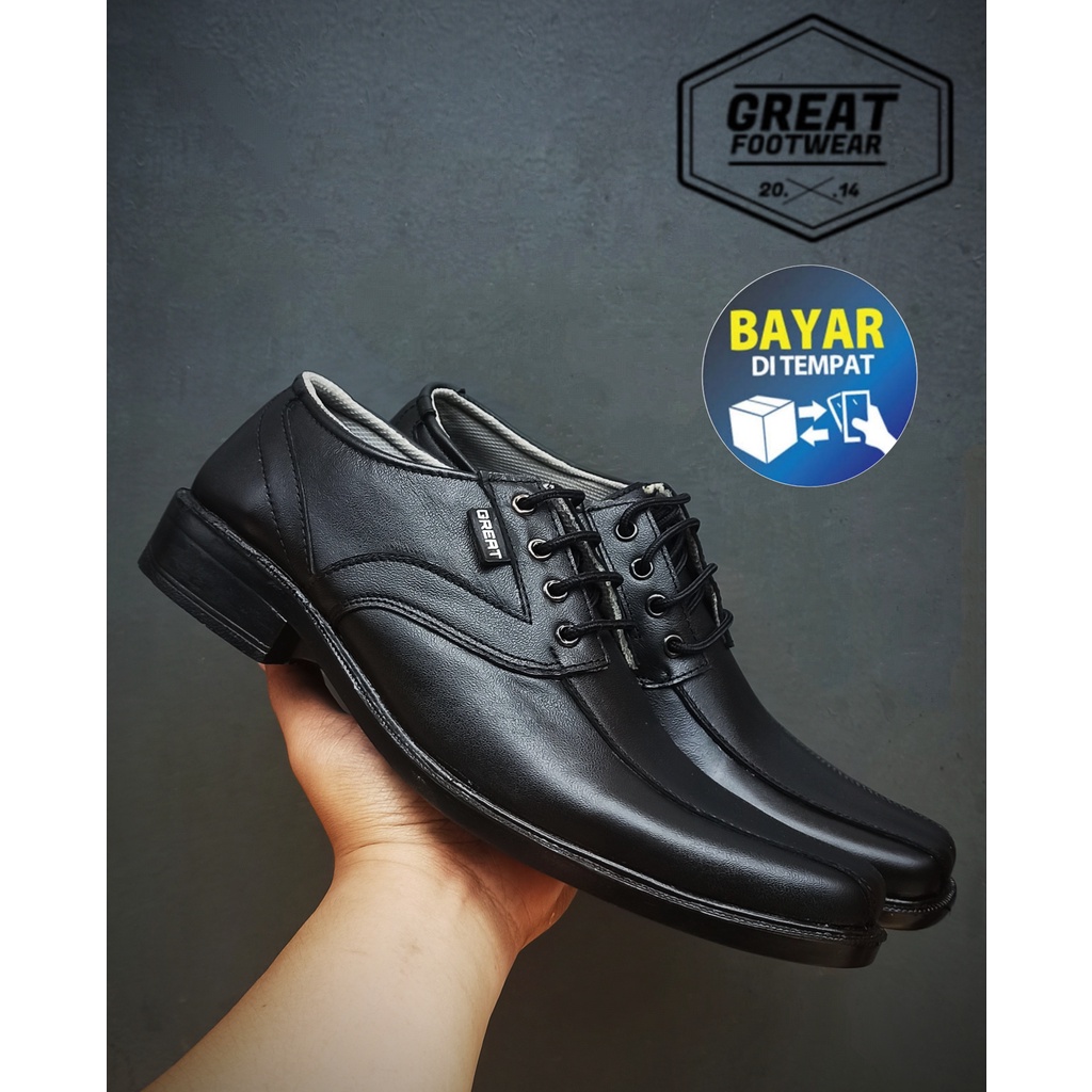 Sepatu Pantofel Pria Kulit Asli Sepatu Formal Pria Sepatu Kerja Pria Pakai Tali Termurah