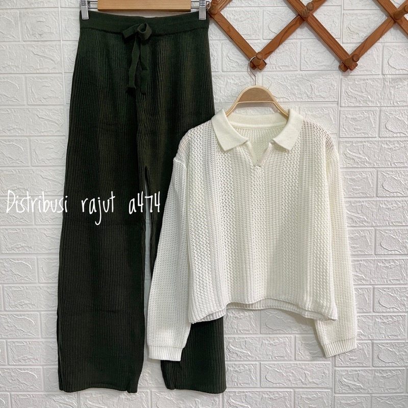 Oneset setelan rok kulot Desty Crop