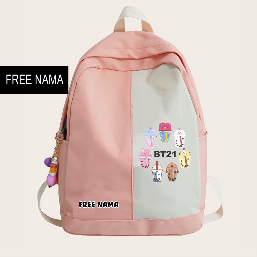 Tas Ransel Perempuan Sekolah Anak SD Motif Boba Bt21