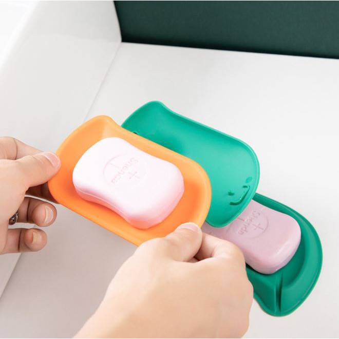 RSB TS353 Tempat Sabun 2 Tingkat Bentuk Daun Putar 360° Wastafel Sabun Perlengkapan Rumah