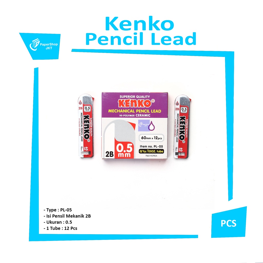 

KENKO - PL-05 Isi Pensil Mekanik 2B 0.5 Mechanical Pencil Lead