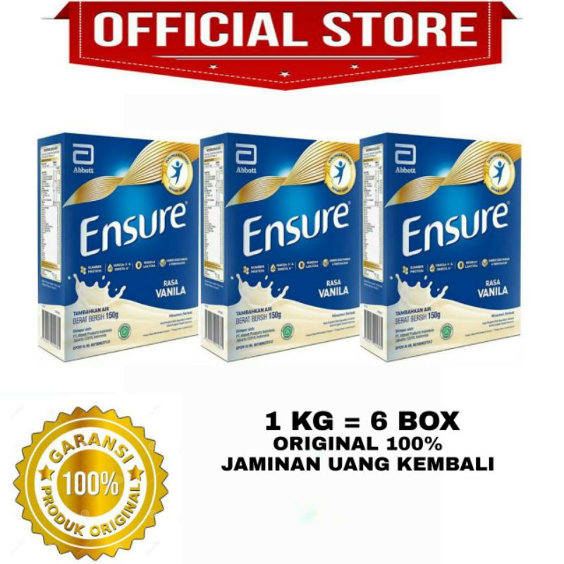 

Susu ensure 150gr rasa vanila ab