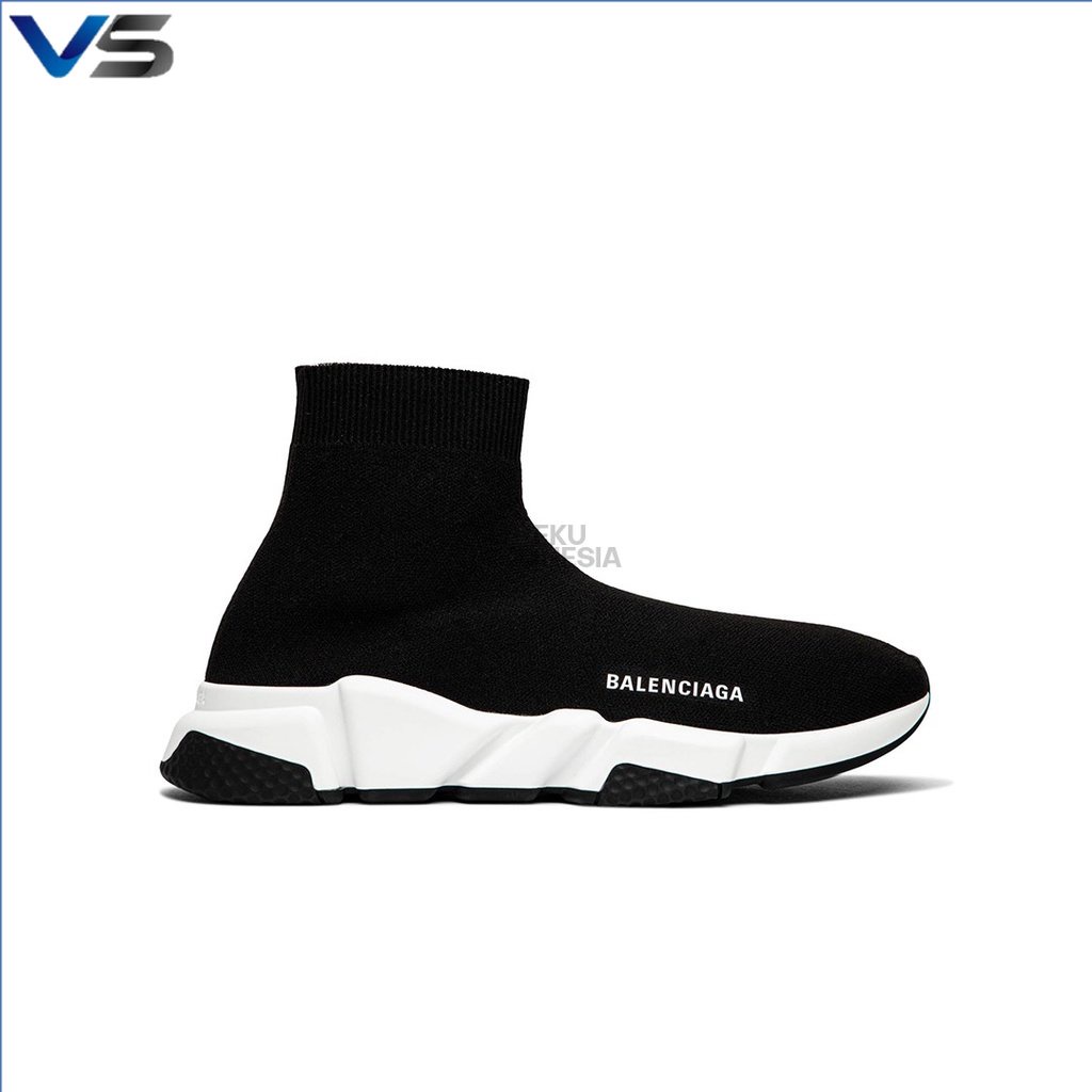 Sneakers Balenciaga Speed Trainers Black White Oreo L3 Sepatu