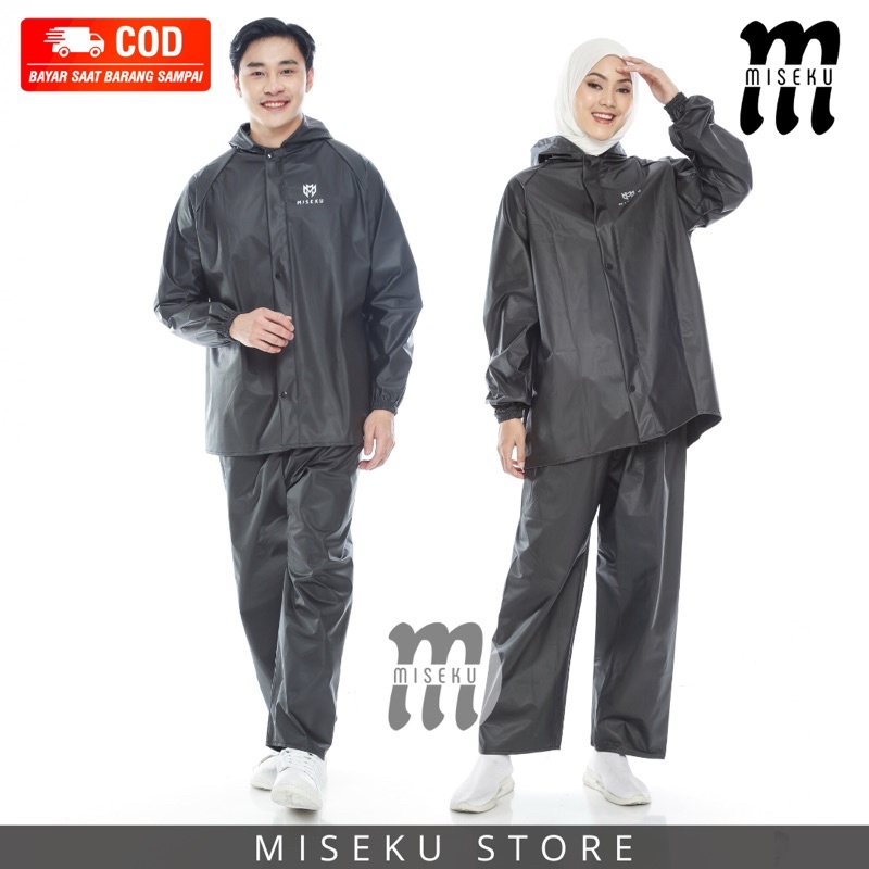 JAS HUJAN, RAINCOAT Pria Wanita Terbaik By MISEKU Anti Rembes Mocca