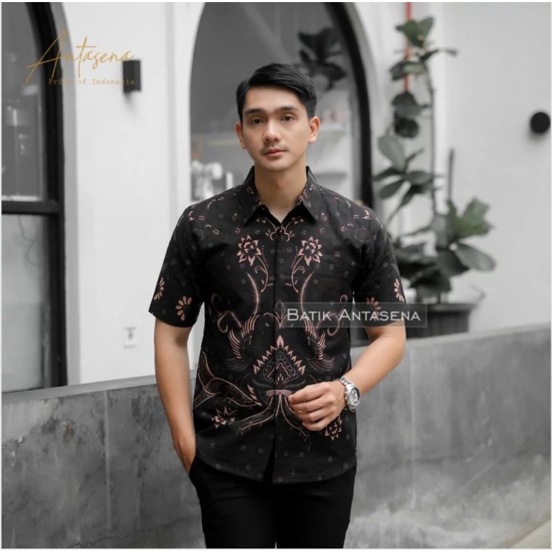 SAWONGALING KEMEJA BATIK LENGAN PENDEK SLIMFIT LAPIS FURING