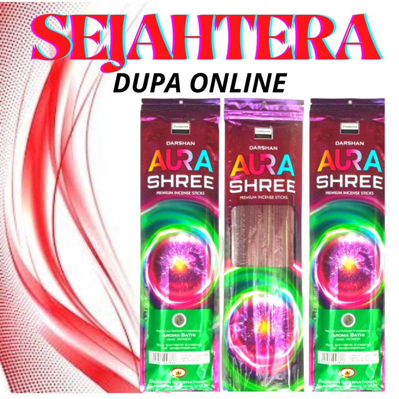 Dupa Hio India Darshan 100btg “AURA SHREE” Merah Maron Pouch