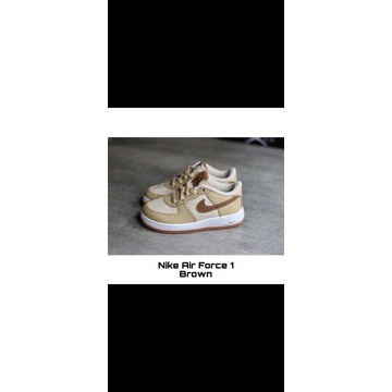 Sepatu anak NIKE AIR FORCE 1 BROWN ORIGINAL
