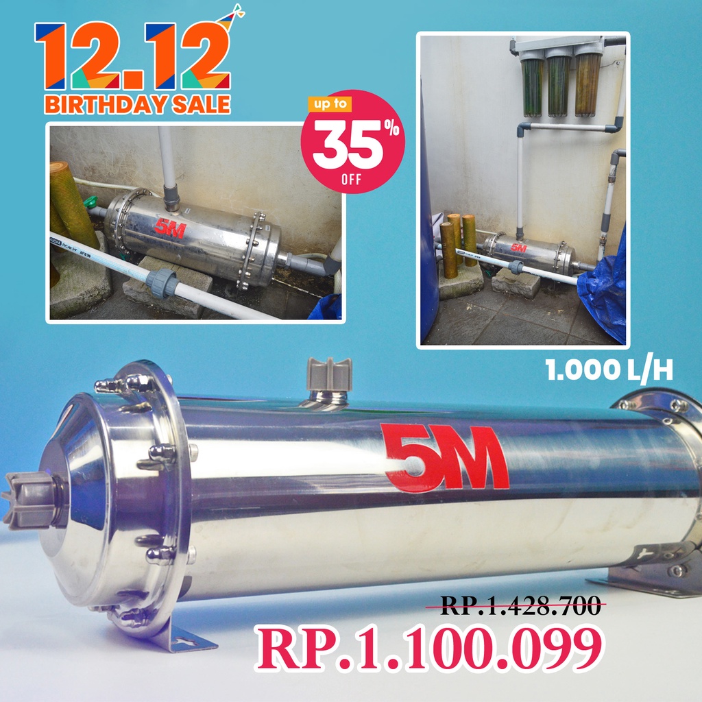 Jual Filter Air Stainless 1000 dan 3000 Liter Pemurni Seluruh Rumah