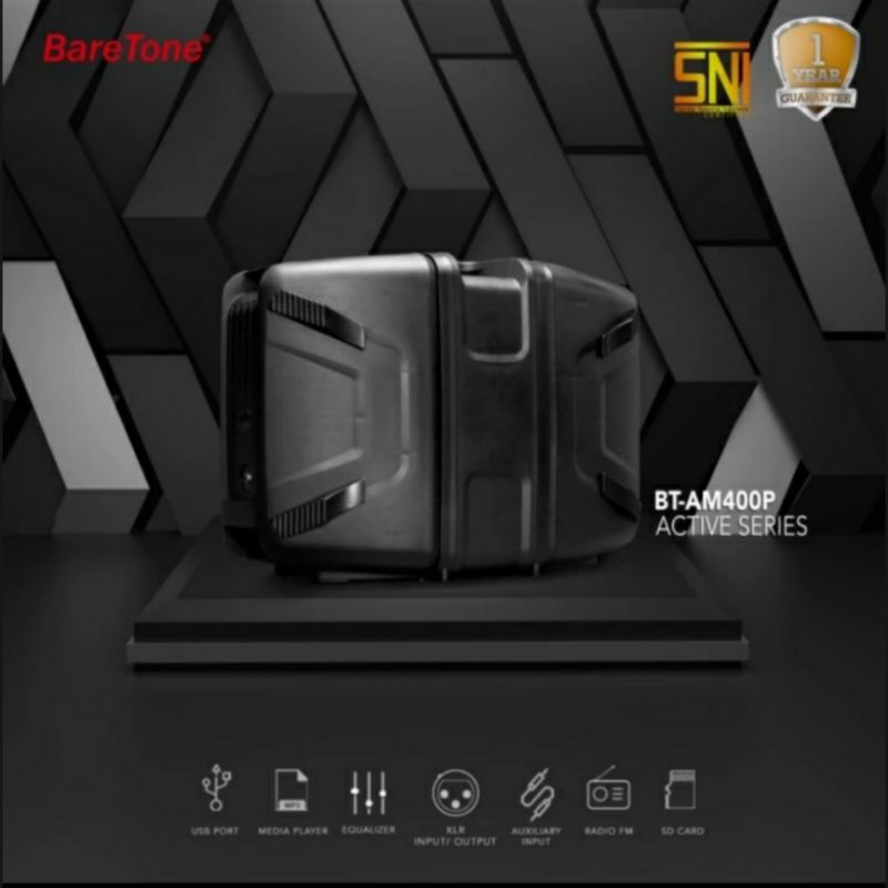 speaker aktif original baretone am400p with power mixer speaker active karaoke