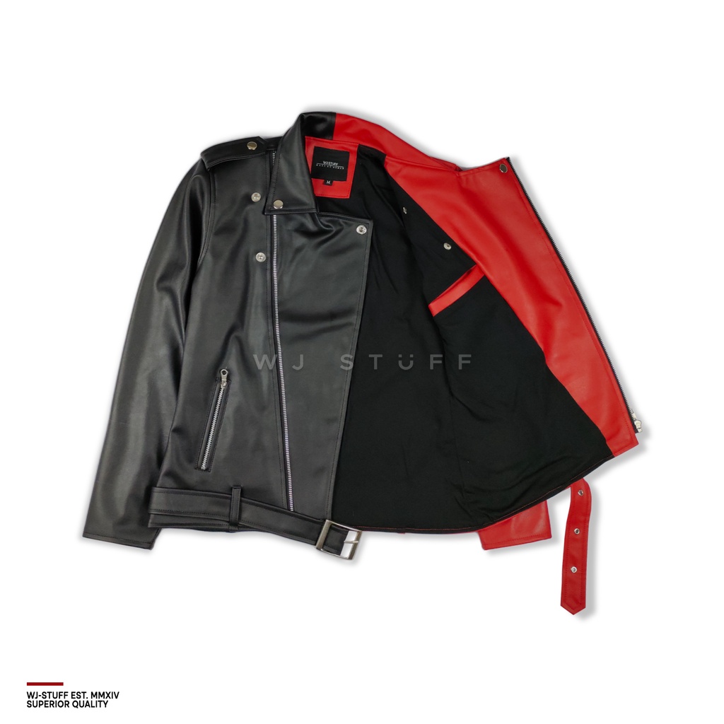 WJ Stuff - Jaket Kulit Sync Wanita Rockin Two Tone