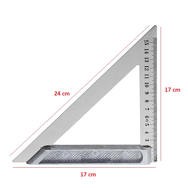 

Penggaris Segitiga Siku Aluminium Stainless Triangle Ruler MULTIFUNGSI