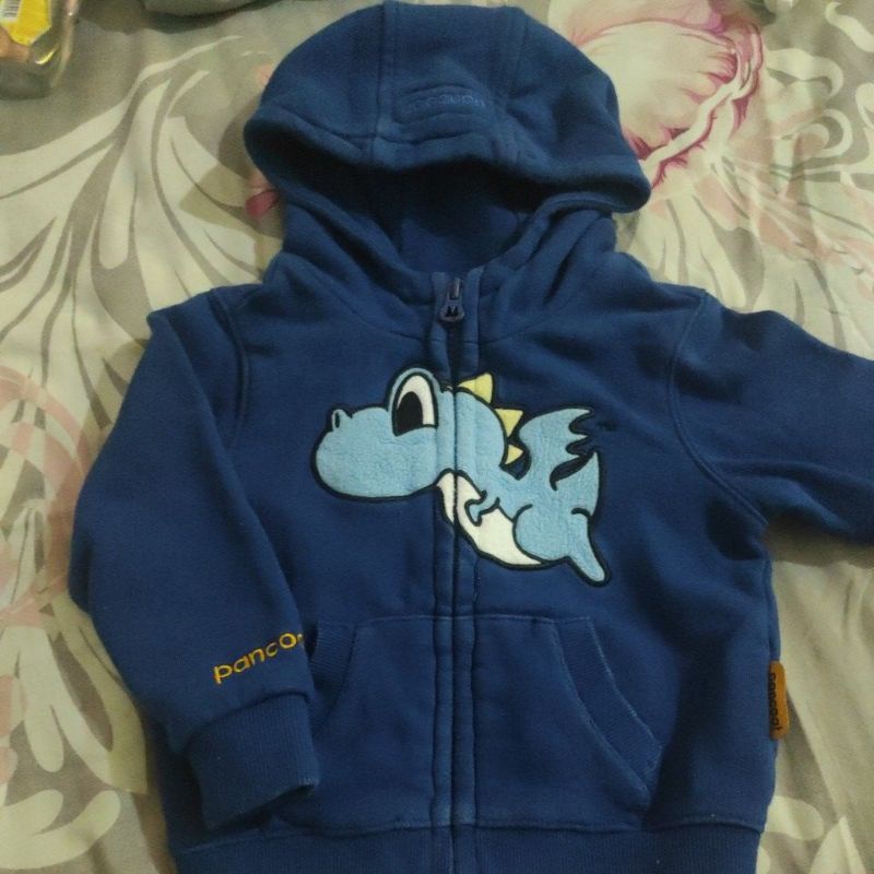 HOODIE ZIPER, TUNIK BAJU RENANG ATASAN PANCOAT ORIGINAL size tag 3T