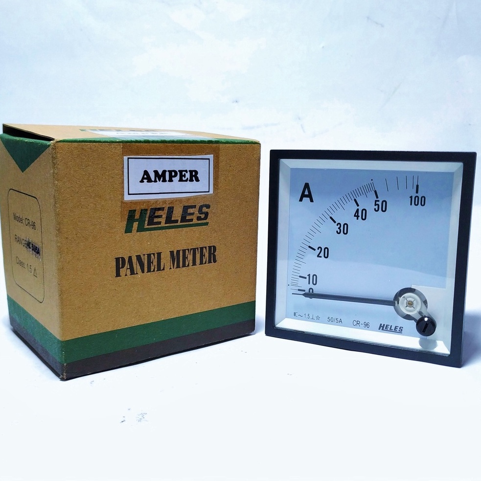 ANALOG AMPERE METER HELES CR-96 PANEL METER AMPER METER