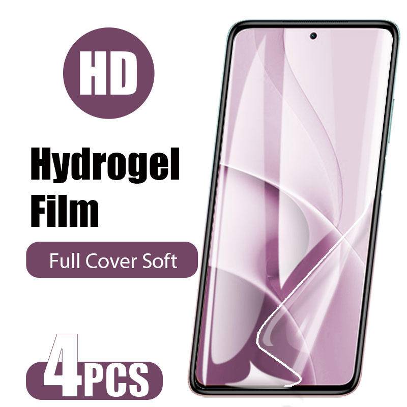 4pcs Film Pelindung Layar Hydrogel Untuk Xiaomi 10 11 Pro Lite Ultra 5G Redmi Note 10 Pro Lite