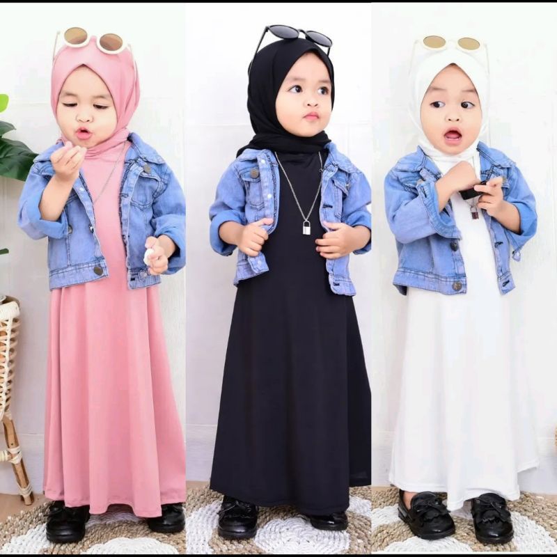 Inner Dress Anak Kuntung Daleman Gamis Anak Perempuan Tanpa Lengan Jersy