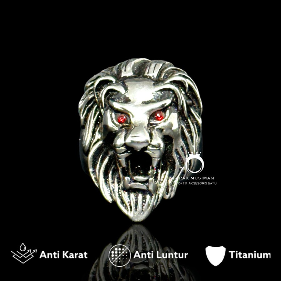 [Bayar Di Tempat] Cincin Pria Titanium Anti Karat Motif Karakter Skull Asli Keren