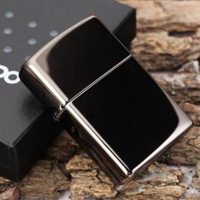 Korek Api Zippo Black Ice Glossy Polos Grade Ori