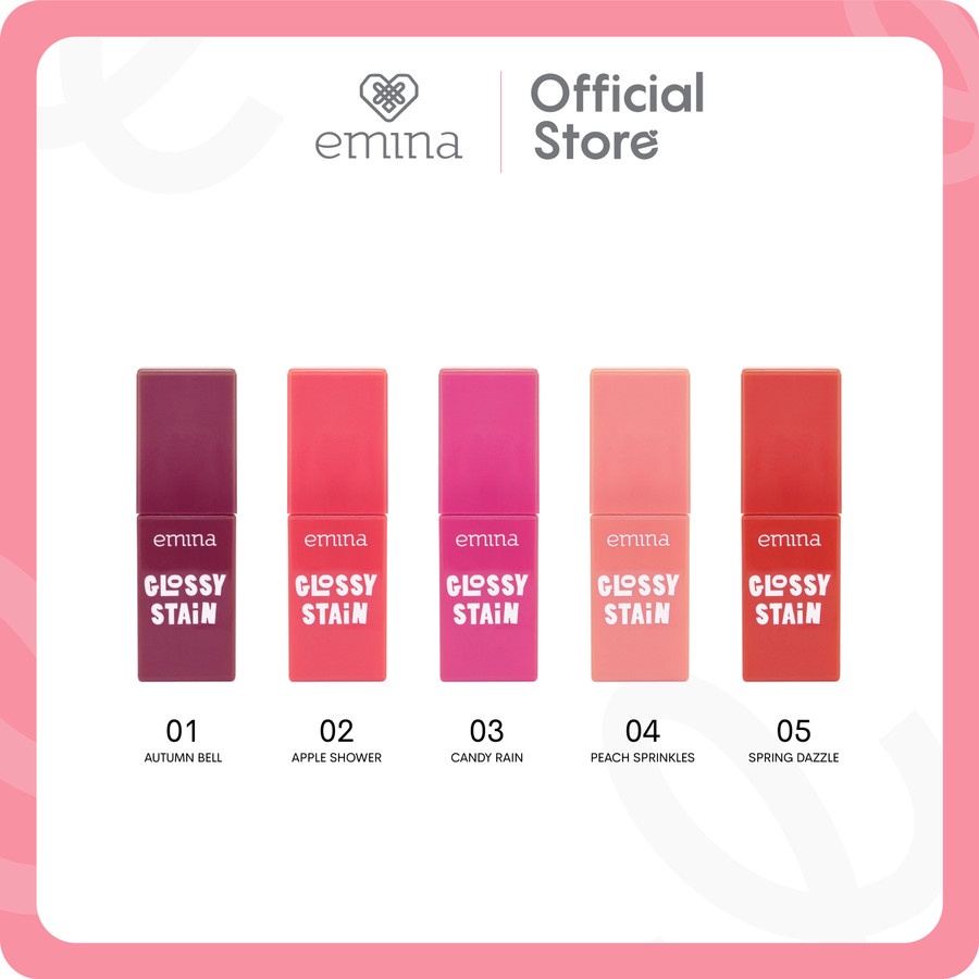 ✨ AKU MURAH ✨Emina Glossy Stain 3 g / Lip Tint Bibir Glossy SERIES