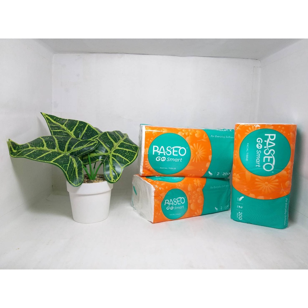 PASEO Go Smart Tissue 200 sheets 2ply Facial Tissue Tisu Wajah Super Lembut