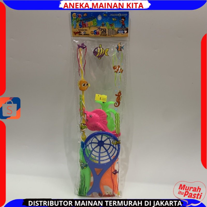 Mainan Anak SH 324 Fishing Game Kantong Murah Meriah Pancingan Ikan Magnet Pancing